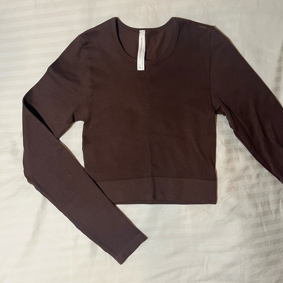 Babaton Tops - Babaton Dark Brown Long Sleeve Top